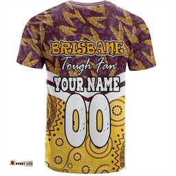 Amazing Aussie Brisbane Broncos T-Shirt - Tropical Patterns And Dot Painting Eat Sleep Rugby Repeat