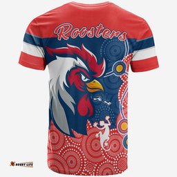 roosters t shirt red aboriginal rugby