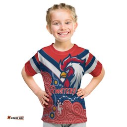 roosters t shirt red aboriginal rugby