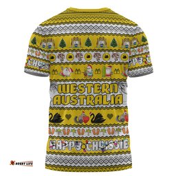 Amazing Aussie Western Australia Christmas Custom T-shirt - Happy Chrissie Ugly Style T-shirt