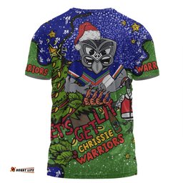 Amazing Aussie New Zealand Warriors Christmas Custom T-shirt - Let's Get Lit Chrisse Pressie T-shirt