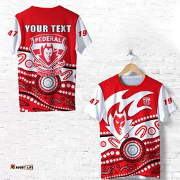 custom personalised federal demons football club t shirt indigenous
