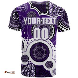 custom personalised and number freo afl t shirt aboriginal patterns