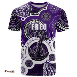custom personalised and number freo afl t shirt aboriginal patterns