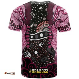 Amazing Aussie Australia Sea Eagles T-shirt - Custom Muscular Eagles with Ball and Aboriginal Inspired Indigenous Style