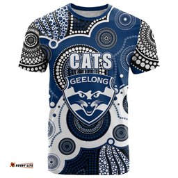 custom personalised and number cats afl t shirt aboriginal patterns