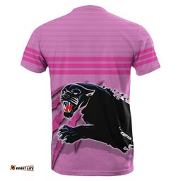 panthers t shirt aboriginal dot patterns pink style
