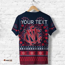 custom personalised demons merry christmas t shirt melbourne football indigenous