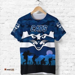 custom personalised geelongcats anzac t shirt simple style