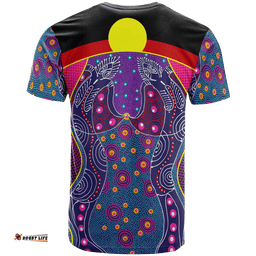 t shirt aboriginal sublimation dot pattern style violet