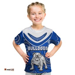 custom personalised bulldogs rugby aboriginal boomerang t shirt jersey
