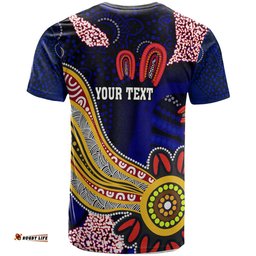 Amazing Aussie Sydney Roosters T-Shirt - Custom Angry Rooster with Aboriginal Inspired Indigenous Dot Painting Style