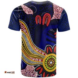 Amazing Aussie Sydney Roosters T-Shirt - Custom Angry Rooster with Aboriginal Inspired Indigenous Dot Painting Style