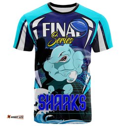 sharks rugby t shirt custom final series champions sharks rugby league player and number t shirt