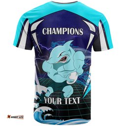 sharks rugby t shirt custom final series champions sharks rugby league player and number t shirt