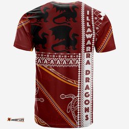 illawarra dragons aboriginal christmas with geometrical pattern t shirt