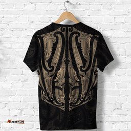 maori ta moko t shirt new zealand gold
