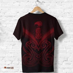 maori manaia new zealand t shirt red