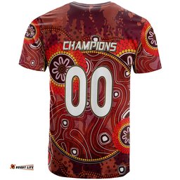 maroons rugby t shirt custom maroons kangaroo with aboriginal style of dot painting personalised player and number t shirt