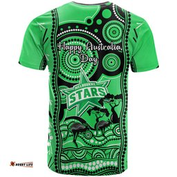 melbourne stars cricket t shirt happy australia day aboriginal art
