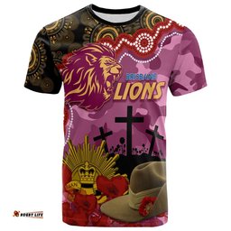 lions football anzac 2023 t shirt aboriginal mix slouch hat