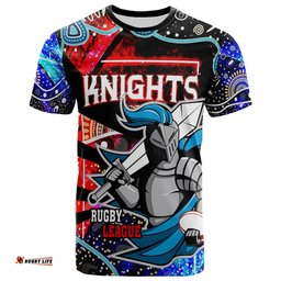 knights rugby t shirt custom knights rugby league team with aboriginal culture player and number t shirt