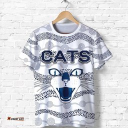 geelong t shirt cats indigenous white