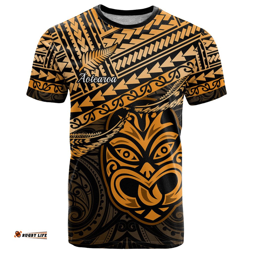 matariki new zealand t shirt maori new year tiki gold version