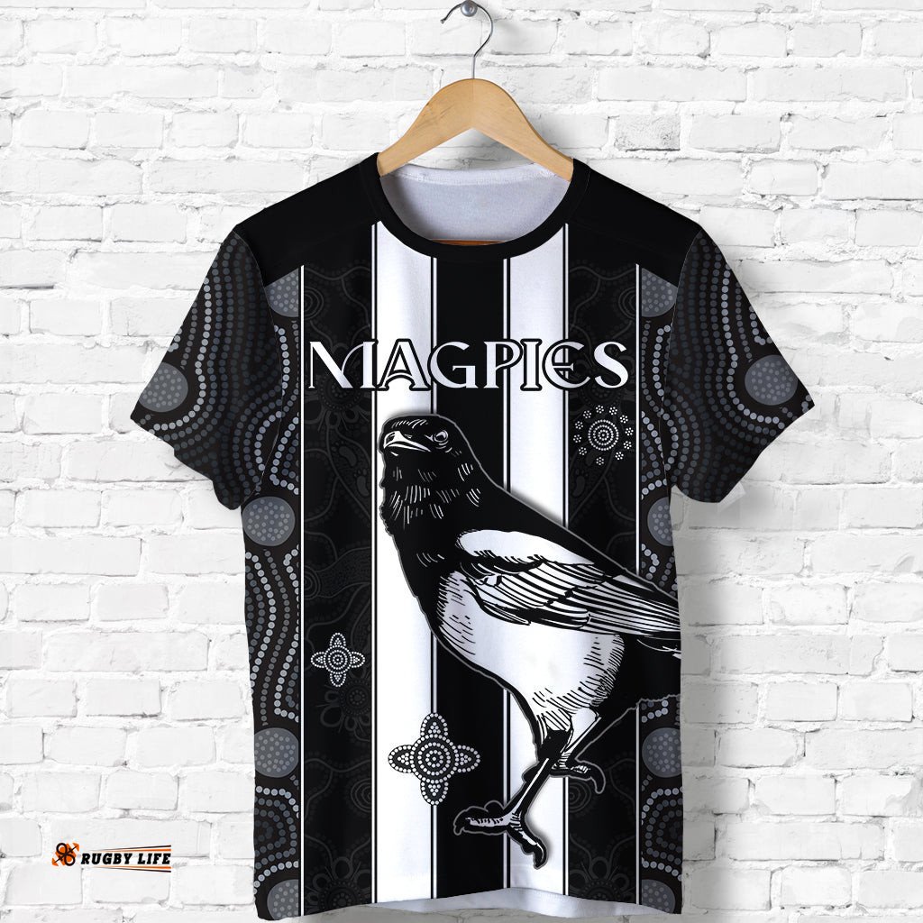 magpies indigenous t shirt we are the champions