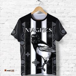 magpies indigenous t shirt we are the champions