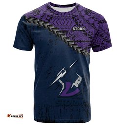 melbourne storm t shirt grunge polynesian tattoo nrl 0