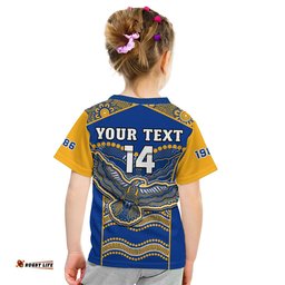 custom text and number eagles football t shirt west coast 1986 aboriginal sporty style