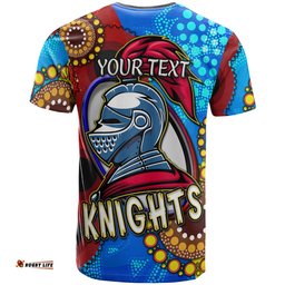 knights rugby t shirt custom knights ball australian aboriginal painting personalised player and number t shirt