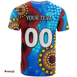 knights rugby t shirt custom knights ball australian aboriginal painting personalised player and number t shirt