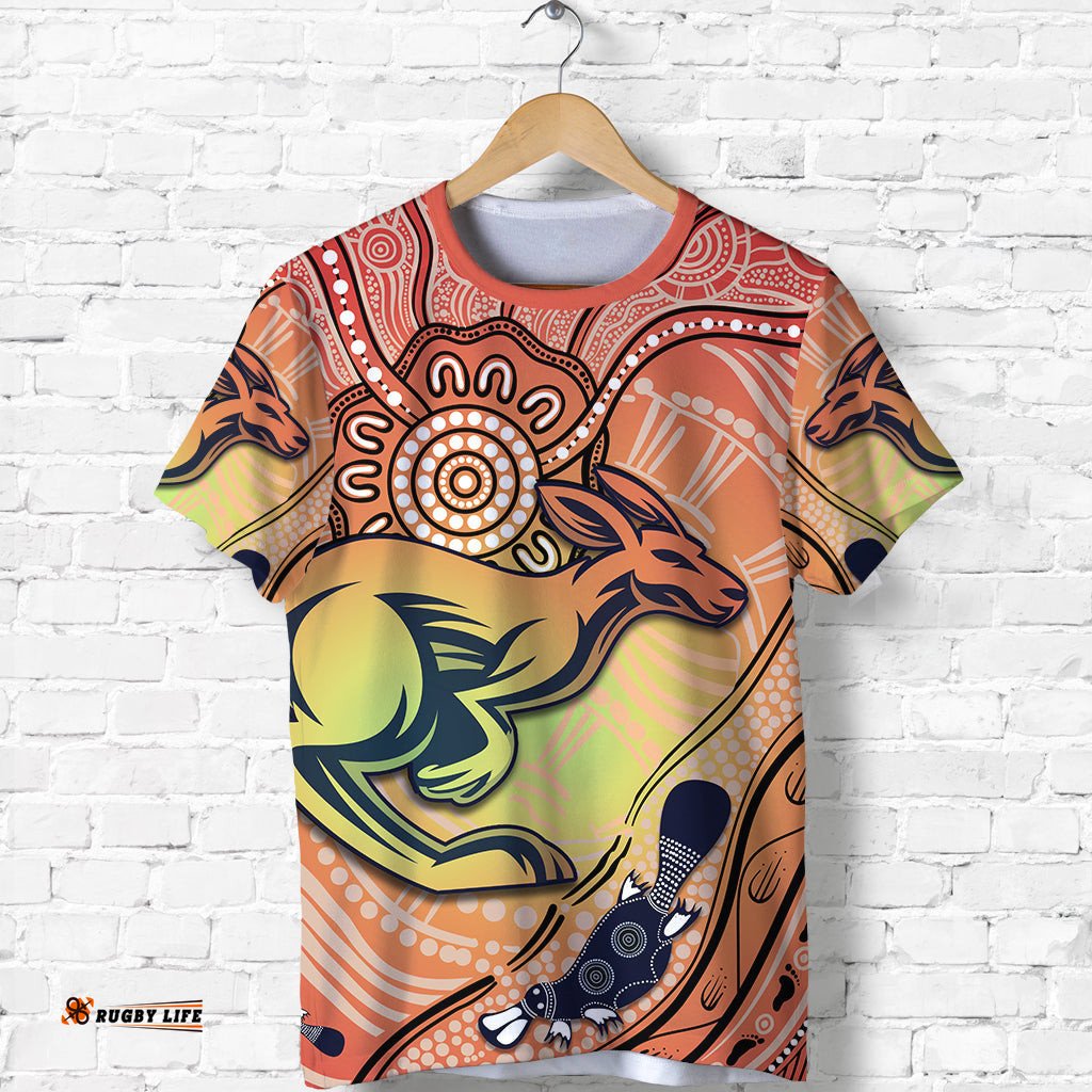 kangaroos indigenous t shirt beautiful life