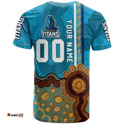 gold coast titans aboriginal t shirt rugby indigenous kangaroo tracks nrl 0