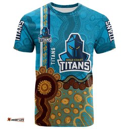 gold coast titans aboriginal t shirt rugby indigenous kangaroo tracks nrl 0