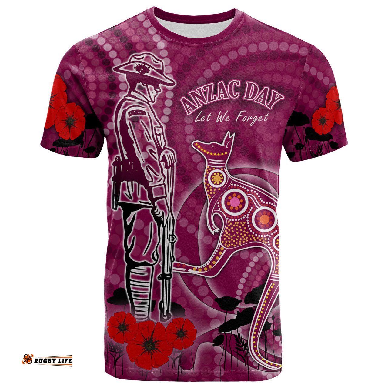 maroons rugby t shirt custom anzac maroons rugby t shirt rlt13