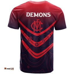 melbourne demons t shirt aboriginal dot painting