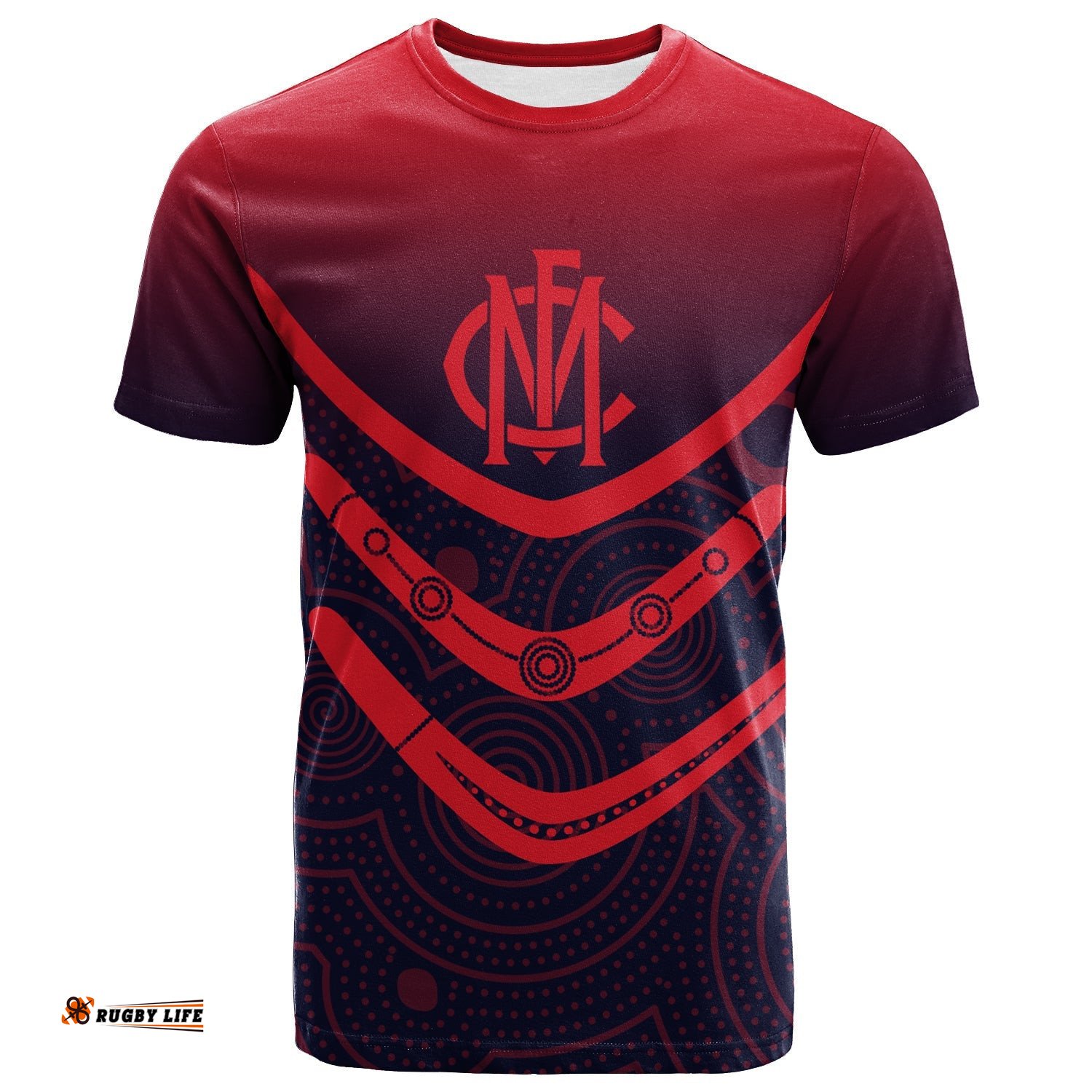 melbourne demons t shirt aboriginal dot painting