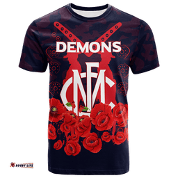 melbourne demons anzac day indigenous art t shirt