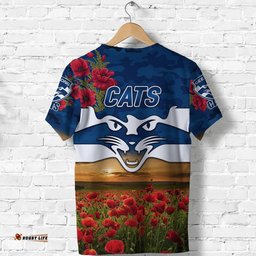 geelongcats anzac t shirt poppy vibes