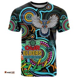 magpies football aboriginal art t shirt naidoc indigenous tribal
