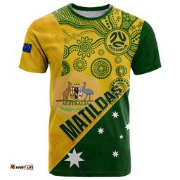 matildas soccer t shirt australian indigenous national color