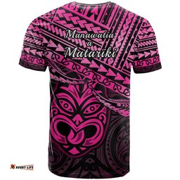 matariki new zealand t shirt maori new year tiki pink version