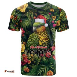 meri kirihimete kakapo t shirt new zealand christmas with tropical vibe