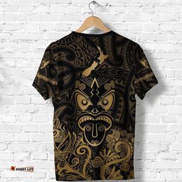 maori aotearoa rugby haka t shirt new zealand silver fern gold
