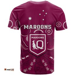 maroons rugby t shirt qld aboriginal art