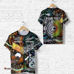 maori aotearoa and aboriginal customize t shirt together paua shell