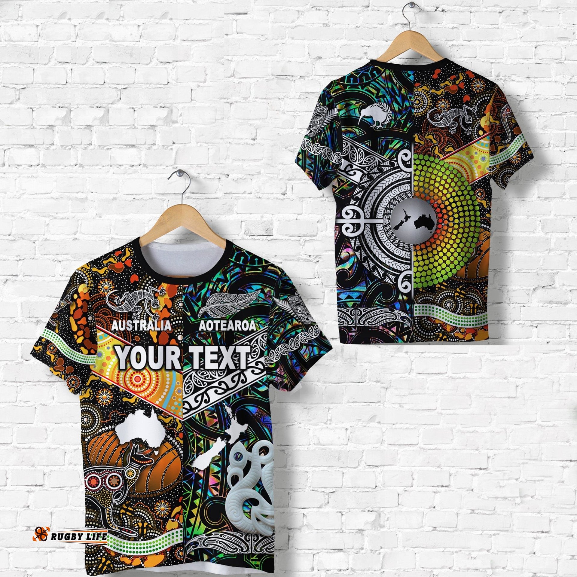 maori aotearoa and aboriginal customize t shirt together paua shell